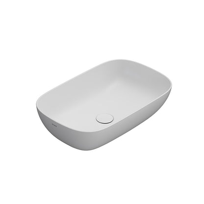 Nuovo lavabo d'appoggio Ceramica Globo T-Edge bianco opaco 60x38 h.16 cm