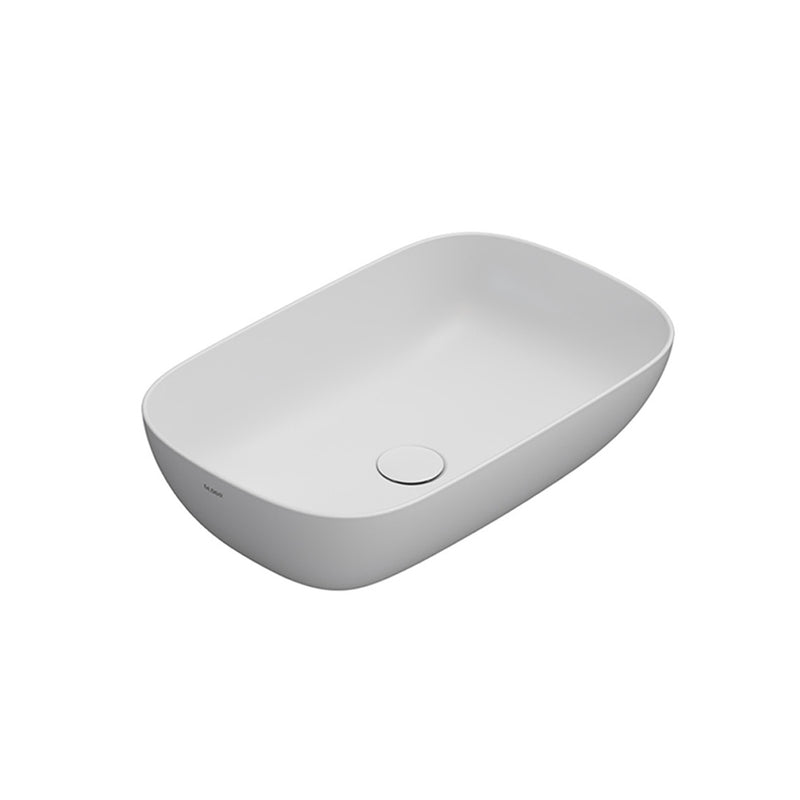 Nuovo lavabo d'appoggio Ceramica Globo T-Edge bianco opaco 60x38 h.16 cm