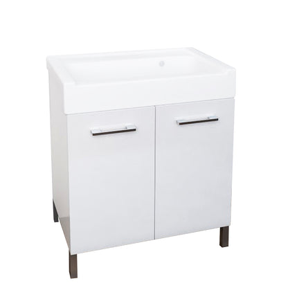 Lavatoio in ceramica con mobile due ante in legno melaminicoLavarredo Xilon cm 60x50 Bianco lucido by CeramicStore | Lo specialista del tuo bagno