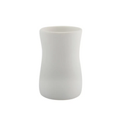 Bicchiere Portaspazzolino in ceramica di colore bianco  collezione Athena