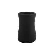 Bicchiere Portaspazzolino in ceramica di colore nero  collezione Athena