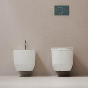 Coppia sanitari sospesi Ceramica Dolomite modello Alba 56x36 cm con sedile Softclose