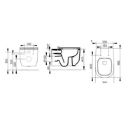 Coppia sanitari sospesi Ceramica Dolomite modello Alba 56x36 cm con sedile Softclose