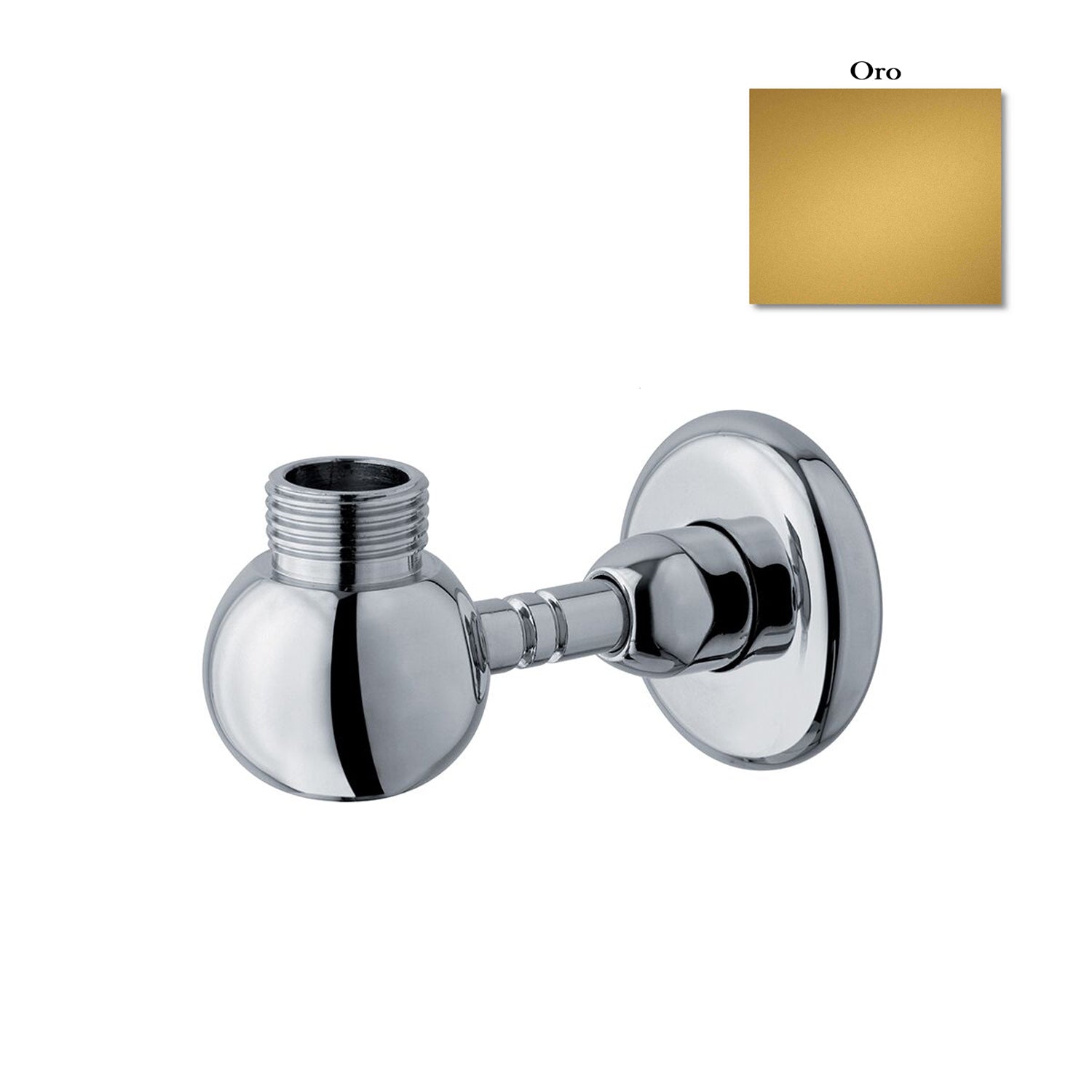 Supporto inferiore tondo con presa acqua per colonna doccia oro by CeramicStore | Lo specialista del tuo bagno