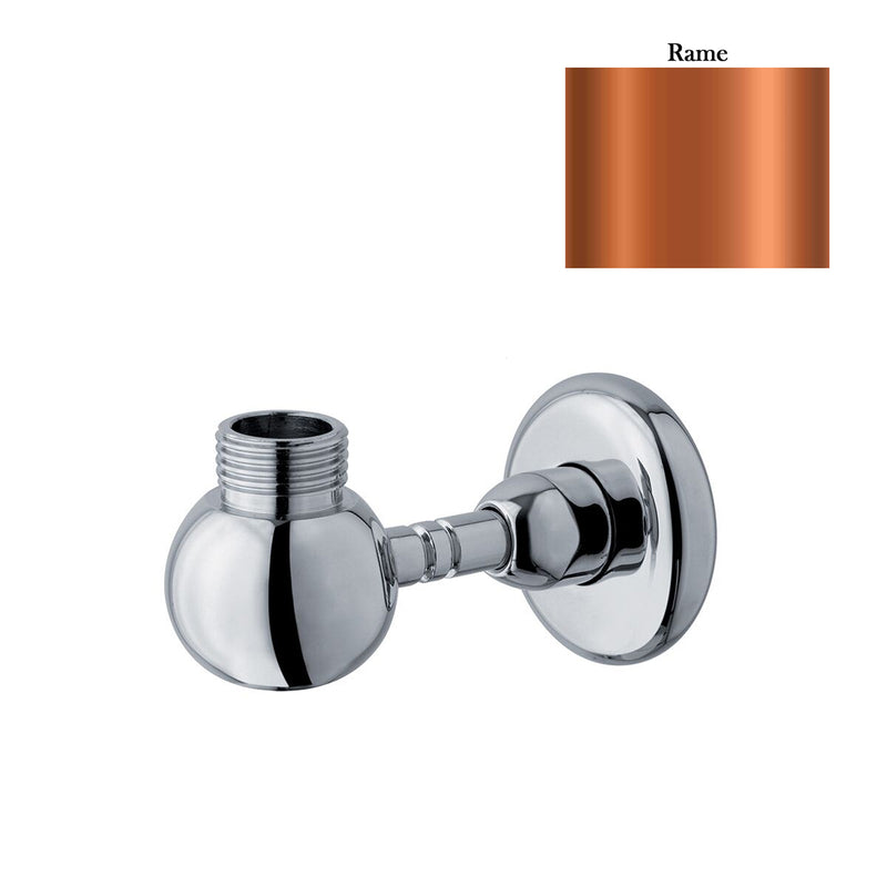 Supporto inferiore tondo con presa acqua per colonna doccia rame by CeramicStore | Lo specialista del tuo bagno