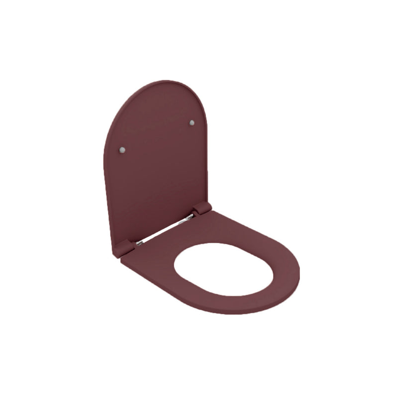 Copriwater Soft Close per vaso sospeso BathCore serie Infinity color Bordeaux Opaco