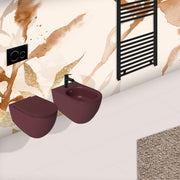 Sanitari sospesi Rimless con copriwater Soft Close BathCore serie Infinity 53x36