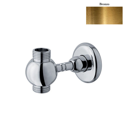 Supporto inferiore tondo con attacco flessibile per colonna doccia bronzo by CeramicStore | Lo specialista del tuo bagno