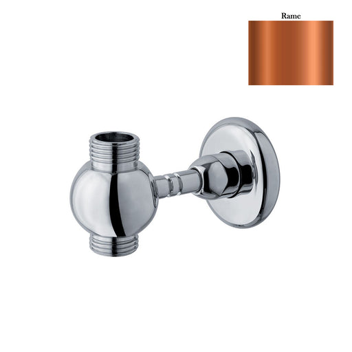 Supporto inferiore tondo con attacco flessibile per colonna doccia rame by CeramicStore | Lo specialista del tuo bagno