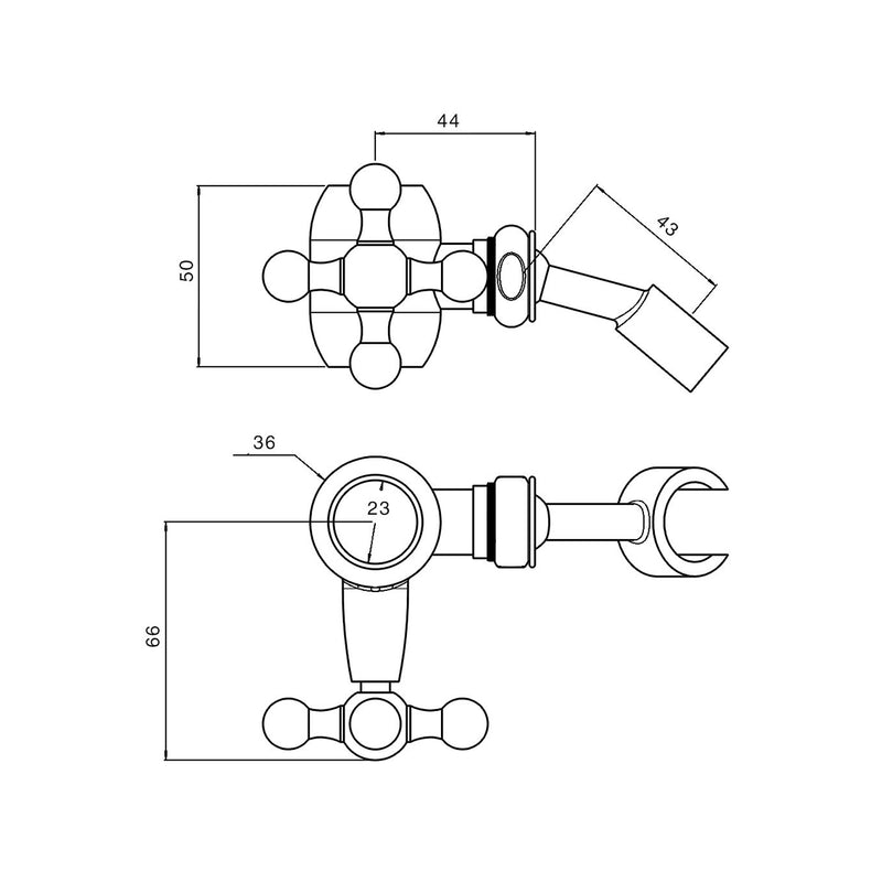 Appendidoccia scorrevole in ottone per colonna doccia nichel by CeramicStore | Lo specialista del tuo bagno