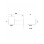 Supporto inferiore in ottone con attacco esterno 1/2" M per colonna C51 by CeramicStore | Lo specialista del tuo bagno