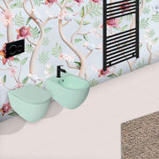 Sanitari sospesi Rimless con copriwater Soft Close BathCore serie Infinity 53x36