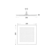 Soffione tondo Parigi 25cm in acciaio spazzolato con anticalcare by CeramicStore | Lo specialista del tuo bagno