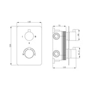 Termostatico doccia incasso 3 vie con easy box bianco opaco by CeramicStore | Lo specialista del tuo bagno