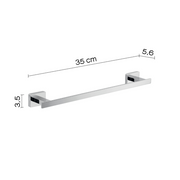 Portasalviette a parete Gedy modello Atena da 35 cm - Cromato by CeramicStore | Lo specialista del tuo bagno