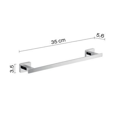 Portasalviette a parete Gedy modello Atena da 35 cm - Cromato by CeramicStore | Lo specialista del tuo bagno