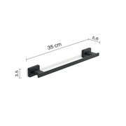 Portasalviette a parete Gedy modello Atena da 35 cm - Nero Matt by CeramicStore | Lo specialista del tuo bagno
