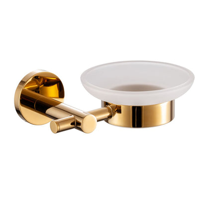Portasapone serie Arte con attacco singolo in ottone oro by CeramicStore | Lo specialista del tuo bagno