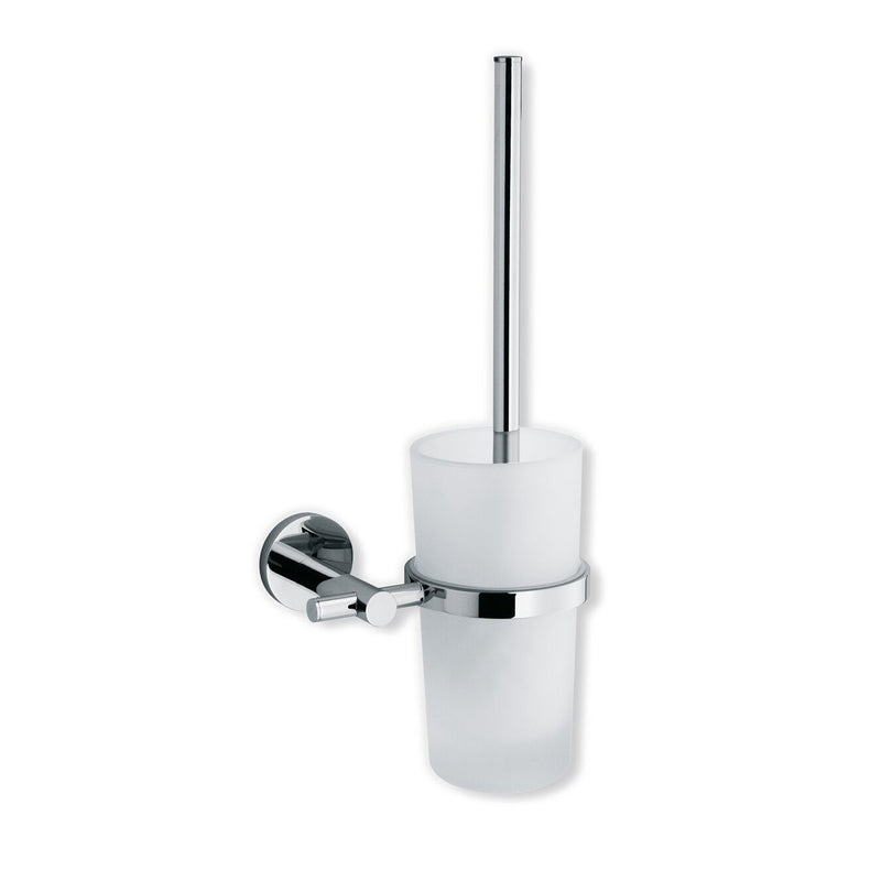 Portascopino serie Arte con attacco singolo in ottone cromo by CeramicStore | Lo specialista del tuo bagno
