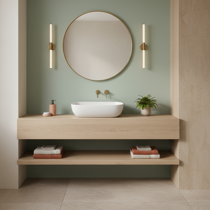 Aufsatzwaschbecken aus Keramik Globo, Farbe glänzend weiß. Modell T-EDGE 60X38 cm