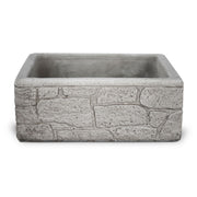 Lavello da esterno in cemento grigio effetto mattoncini cm 100x52x20h cm modello Eolie by CeramicStore | Lo specialista del tuo bagno