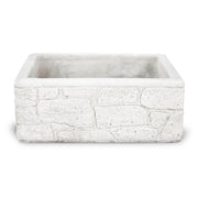 Lavello da esterno in cemento bianco effetto mattoncini cm 100x52x20h cm modello Eolie by CeramicStore | Lo specialista del tuo bagno