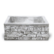 Lavello da esterno in cemento grigio effetto mattoncini cm 80x40x20h cm modello Sicily by CeramicStore | Lo specialista del tuo bagno