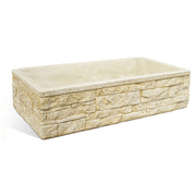 Lavello da esterno in cemento nocciola effetto mattoncini cm 70x52x20h cm modello Sicily by CeramicStore | Lo specialista del tuo bagno