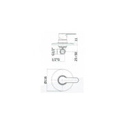 Set saliscendi doccia ottone cromato con miscelatore doccia incasso e presa acqua tonda a muro by CeramicStore | Lo specialista del tuo bagno