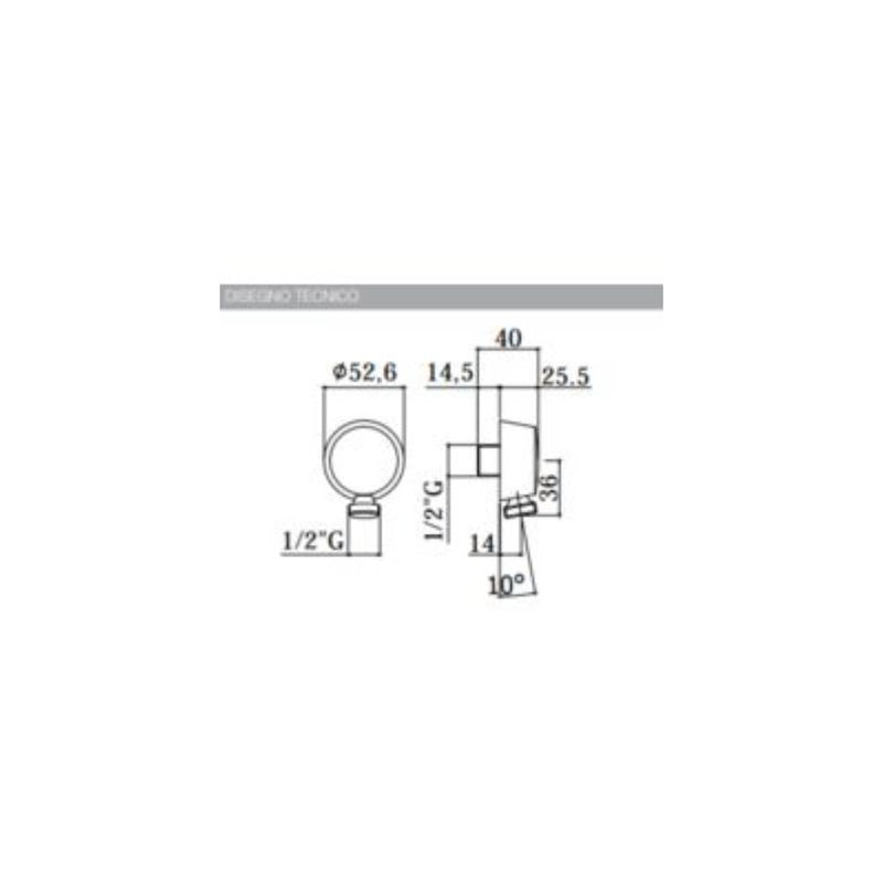 Kit Saliscendi doccia con miscelatore doccia a incasso e presa acqua tonda a muro by CeramicStore | Lo specialista del tuo bagno