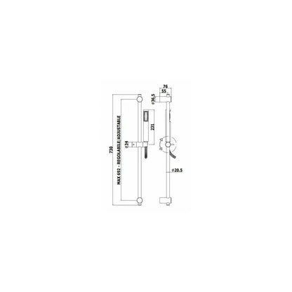 Set saliscendi doccia tonda minimale con miscelatore doccia Berry e presa d'acqua tonda a muro Paffoni by CeramicStore | Lo specialista del tuo bagno