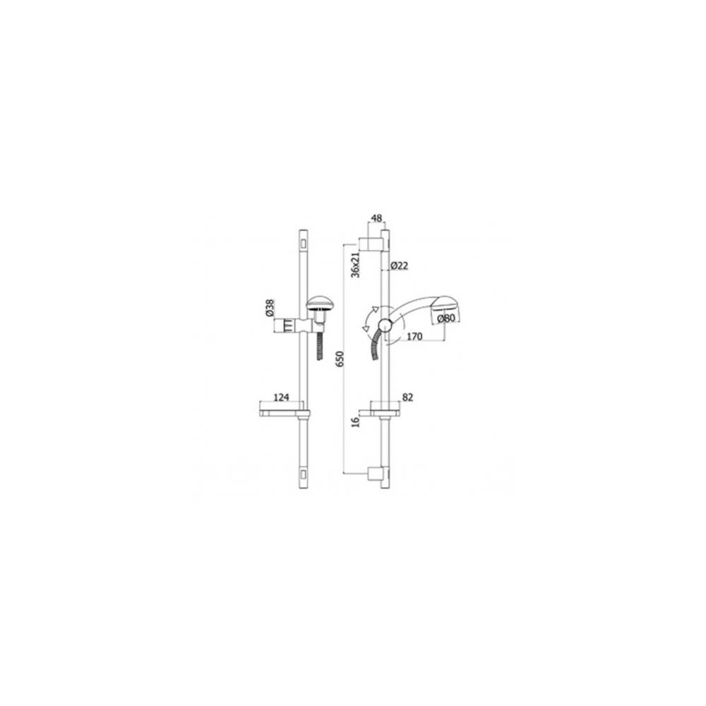 Set Saliscendi doccia con asta in metallo, miscelatore ad incasso e presa d'acqua muro ad incasso Paffoni by CeramicStore | Lo specialista del tuo bagno
