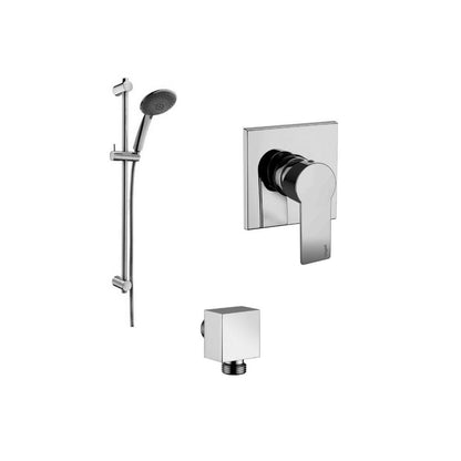 Set saliscendi modello Prestige con asta, miscelatore ad incasso 1 uscita e presa d'acqua a muro Paffoni by CeramicStore | Lo specialista del tuo bagno