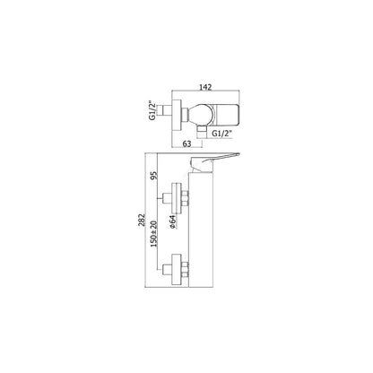 Miscelatore doccia serie Tilt modello TI168ST steel looking Paffoni by CeramicStore | Lo specialista del tuo bagno