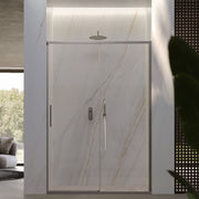 Porta doccia scorrevole per nicchia da 100 cm in cristallo da 6 mm con profilo alluminio Cromato lucido versione Destra by CeramicStore | Lo specialista del tuo bagno