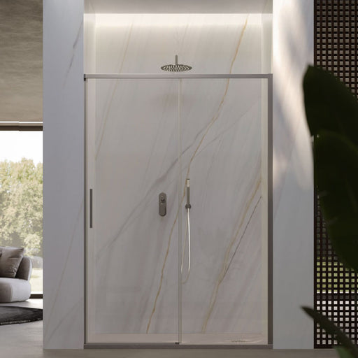 Porta doccia scorrevole per nicchia da 120 cm in cristallo da 6 mm con profilo alluminio Cromato lucido versione Destra by CeramicStore | Lo specialista del tuo bagno