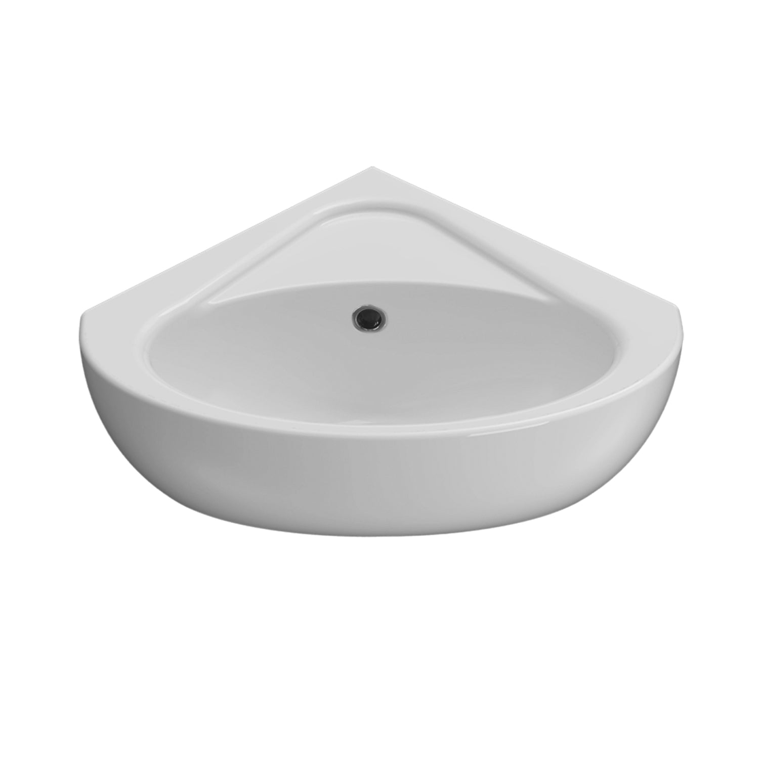 Lavabo ad angolo bianco sospeso Torano di Ceramica Globo 41,5x46,5x17,5 cm by CeramicStore | Lo specialista del tuo bagno