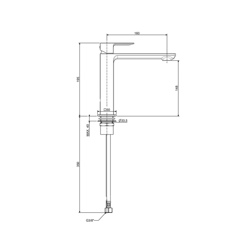 Miscelatore lavabo medio senza scarico Paffoni serie Elle - Nero Opaco by CeramicStore | Lo specialista del tuo bagno