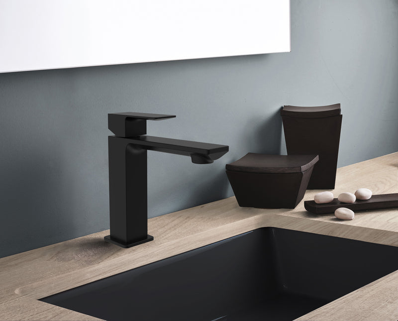 Miscelatore lavabo Paffoni con scarico clic clac serie ELLE - Nero Opaco by CeramicStore | Lo specialista del tuo bagno