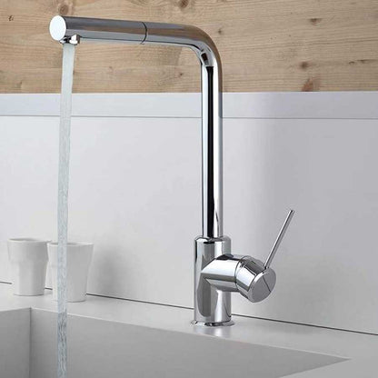 Rubinetti miscelatore per lavello cucina  con doccetta estraibile cromato lucido Modello India