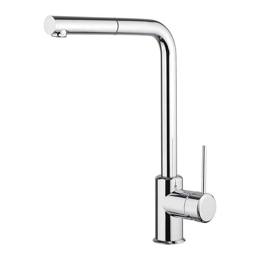 Rubinetti miscelatore per lavello cucina  con doccetta estraibile cromato lucido Modello India