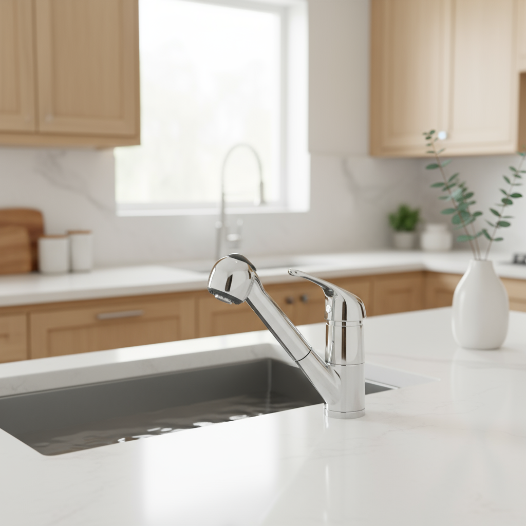 Rubinetti miscelatore per lavello cucina  con doccetta estraibile cromato lucido Modello Sumatra di Argo Rubinetterie