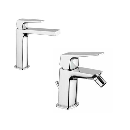 Set di Rubinetti per lavabo e Bidet con Piletta Click-Clack cromato collezione Bloom di Argo Rubinetterie by CeramicStore | Lo specialista del tuo bagno