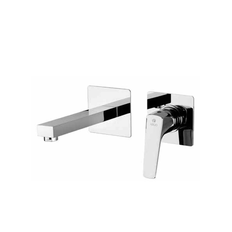 Rubinetto Miscelatore Monocomando per lavabo a parete con Bocca da 17,7 cm cromato collezione Bloom di Argo Rubinetterie by CeramicStore | Lo specialista del tuo bagno