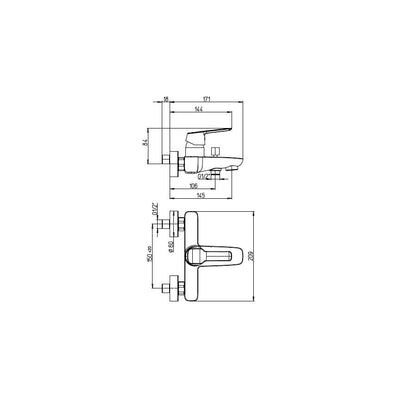 Rubinetto Miscelatore Monocomando per Vasca Esterno senza set Duplex cromato collezione Bloom di Argo Rubinetterie by CeramicStore | Lo specialista del tuo bagno