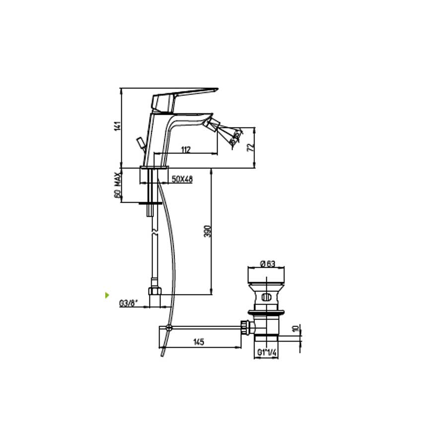 Set di Rubinetti Doccia, lavabo e Bidet con Piletta Click-Clack cromato collezione Bloom di Argo Rubinetterie by CeramicStore | Lo specialista del tuo bagno