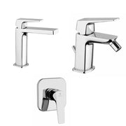 Set di Rubinetti Doccia, lavabo e Bidet con Piletta Click-Clack cromato collezione Bloom di Argo Rubinetterie by CeramicStore | Lo specialista del tuo bagno