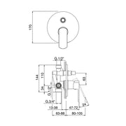 Miscelatore monocomando da incasso per doccia con deviatore RubiFlux serie Dema - Nero Opaco by CeramicStore | Lo specialista del tuo bagno