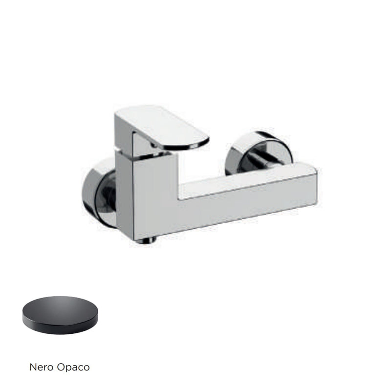 Mezclador monomando externo para ducha RubiFlux serie Dema - Negro Opaco
