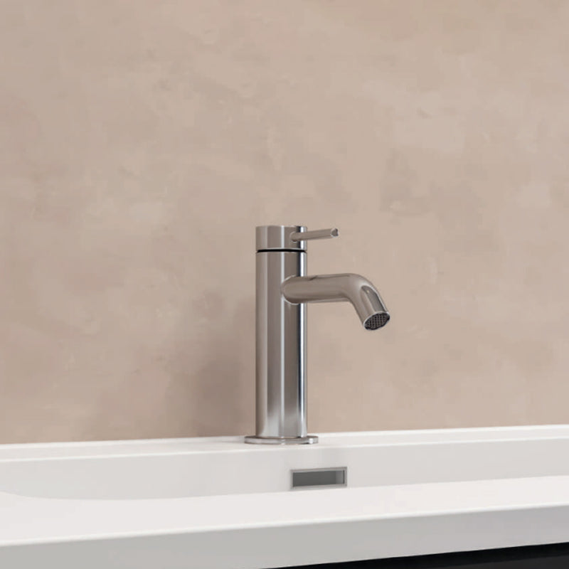 Miscelatore monocomando lavabo con scarico RubiFlux serie Regal - Satinato by CeramicStore | Lo specialista del tuo bagno